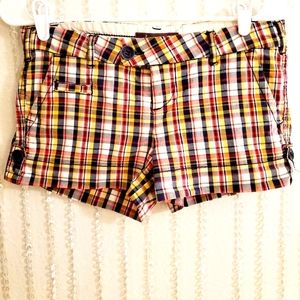 TWENTY ONE 21 Plaid multi colored women shorts sm